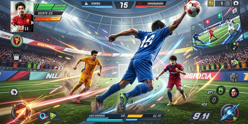 Screenshot menunjukkan mode multiplayer dengan pemain lain yang berinteraksi.