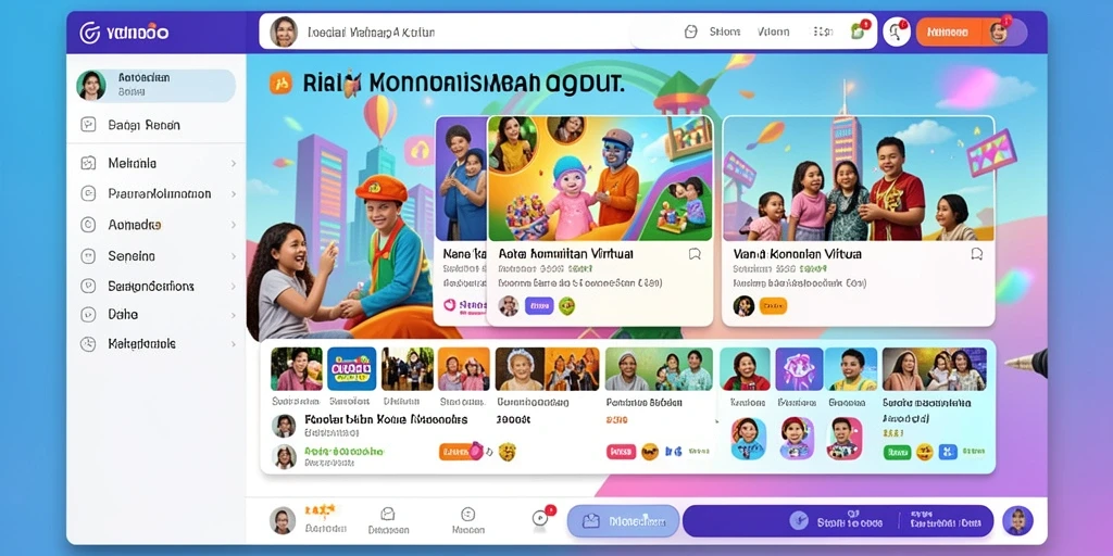 Ilustrasi pengguna yang sedang memilih karakter unik.